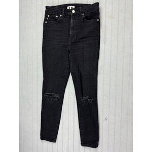 LF Lovers & Friends  28x25 (Measured) Womens Crop Jeans Black Hi Rise Di…